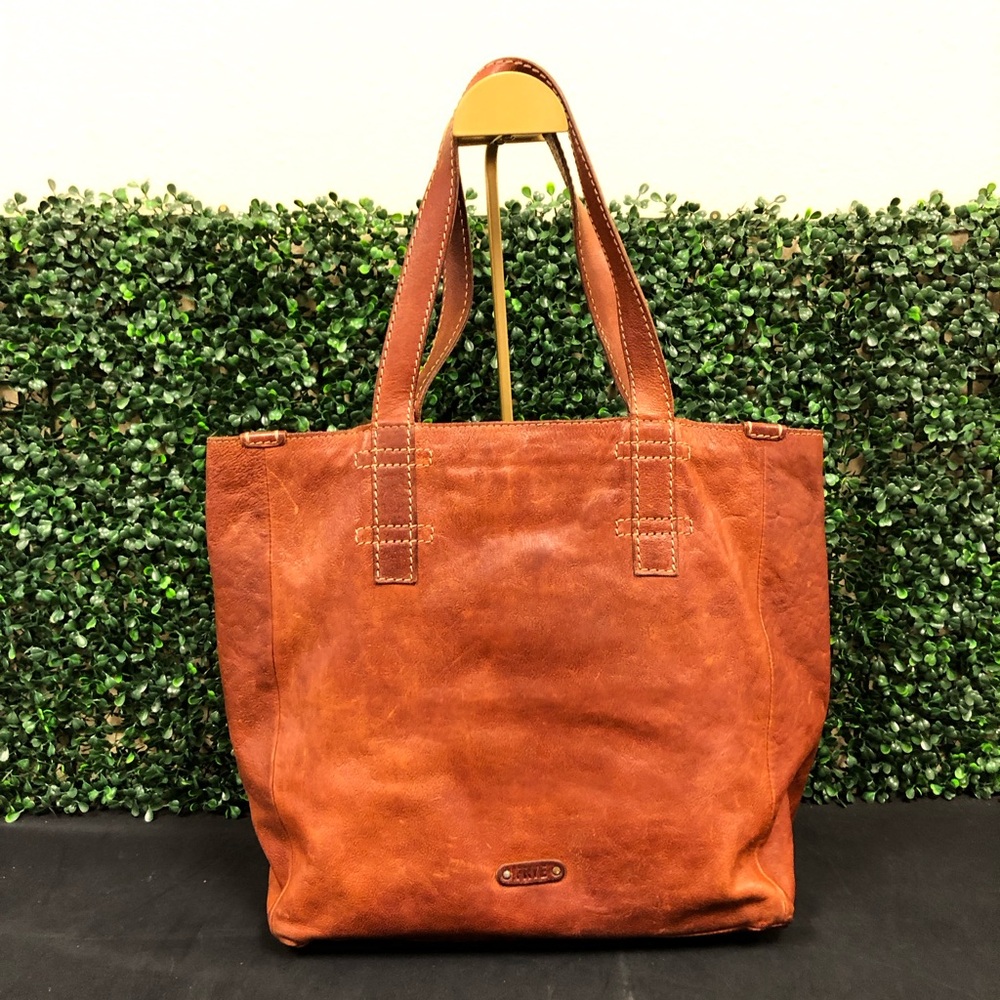 Frye Leather Tote Bag with Front Pockets - Picture 4 of 13